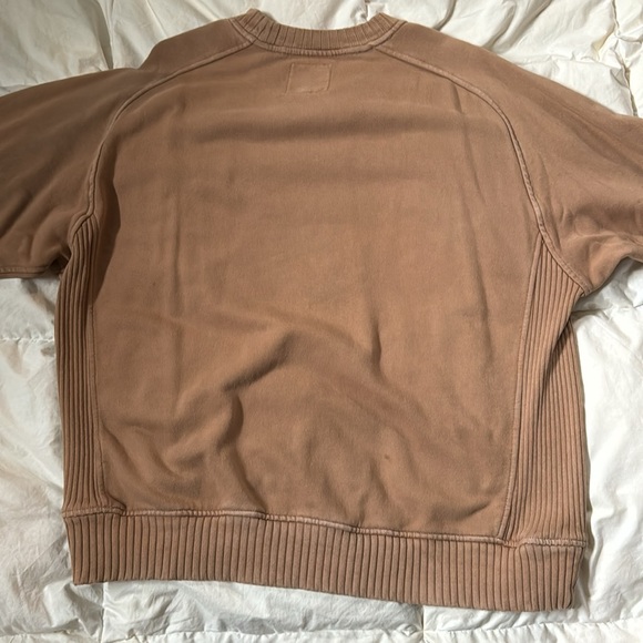 Aerie down to earth oversized tan ribbed sweatshirt - Picture 7 of 7